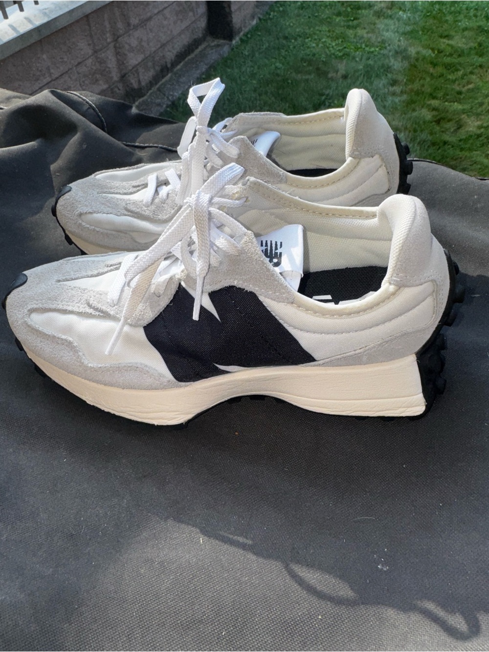 New Balance White & Black Sneakers - Picture 3 of 5